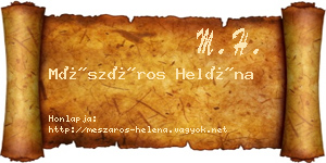 Mészáros Heléna névjegykártya