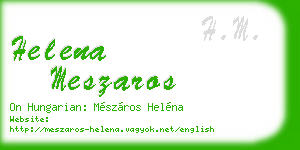 helena meszaros business card